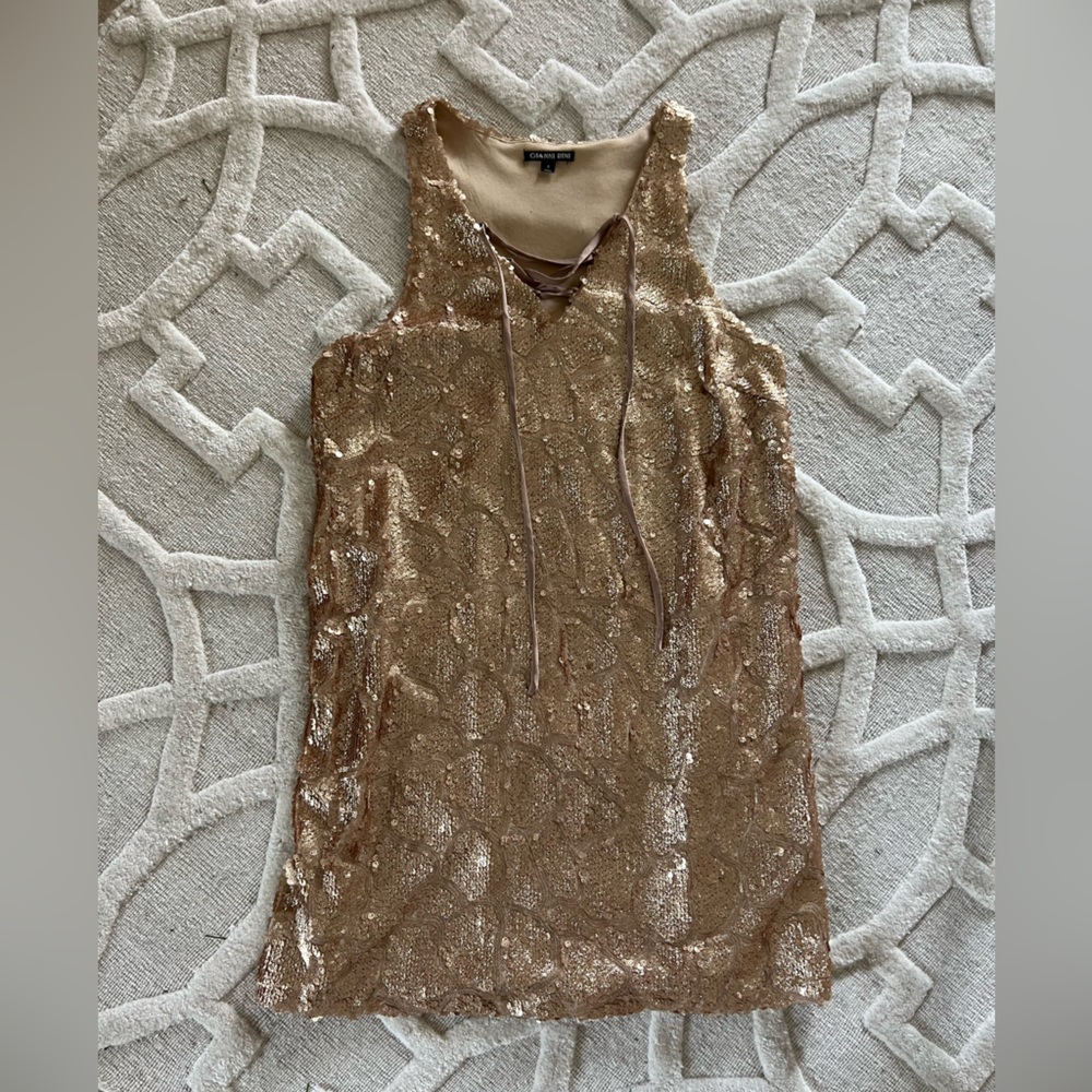 Gianni Bini Gold Sequin Dress | Size S